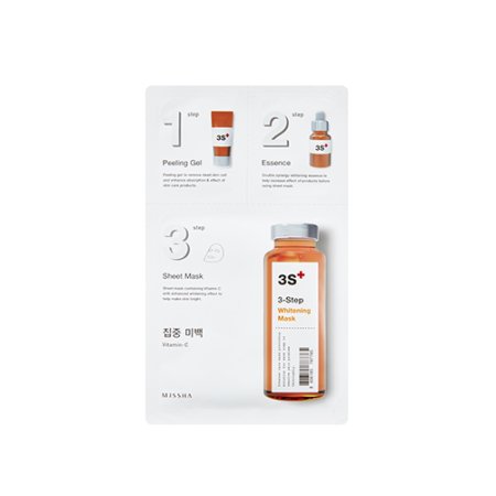 MISSHA 3step Whitening Mask – Rozjasňujúce maska ​​s vitamínom C v troch krokoch
