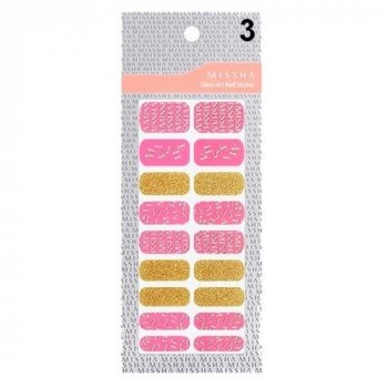 MISSHA Glam Art Nail Sticker (No.3) - Nálepky na nechty
