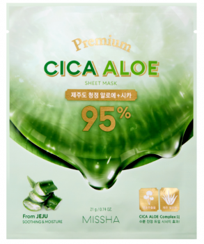MISSHA Premium Cica Aloe Sheet Mask - Prémiová maska s Aloe Vera
