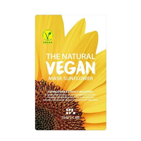 SHE´S LAB The Natural Vegan Mask Sunflower - Hydratačná maska ​​s extraktom zo slnečnice