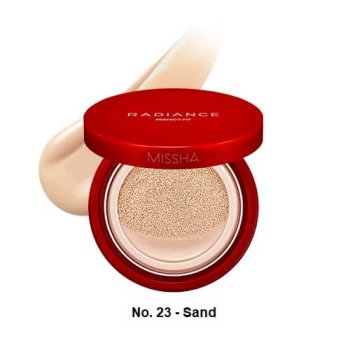 MISSHA Radiance Perfect Fit Cushion Foundation SPF 50+/PA+++ - Rozjasňujúca cushion podkladová báza s ochranným faktorom - Odtieň: No.21P/Fair