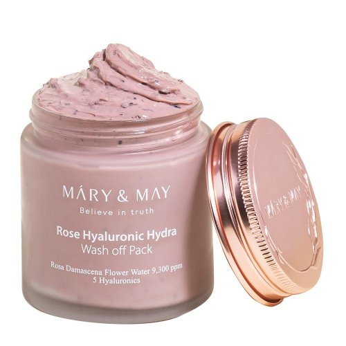 MARY&MAY Rose Hyaluronic Hydra Wash Off Pack - Hydratačná ílová maska s ružou a kyselinou hyalurónovou