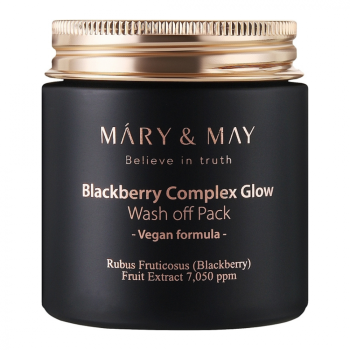 MARY&MAY Blackberry Complex Glow Wash Off Pack - Antioxidačná ílová maska z černíc