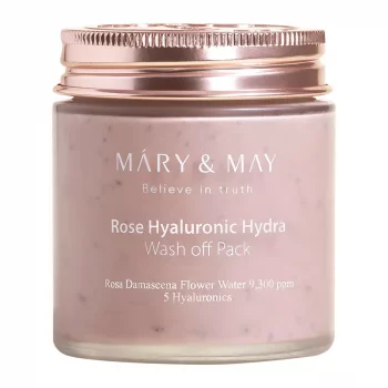 MARY&MAY Rose Hyaluronic Hydra Wash Off Pack - Hydratačná ílová maska ​​s ružou a kyselinou hyalurónovou