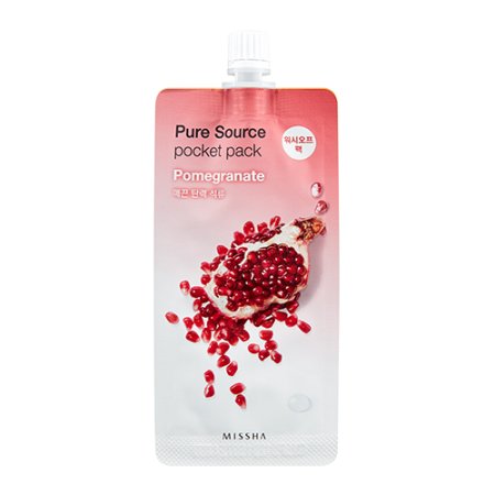 MISSHA Pure Source Pocket Pack (Pomegranate) – Smývatelná maska s extraktem z granátového jablka